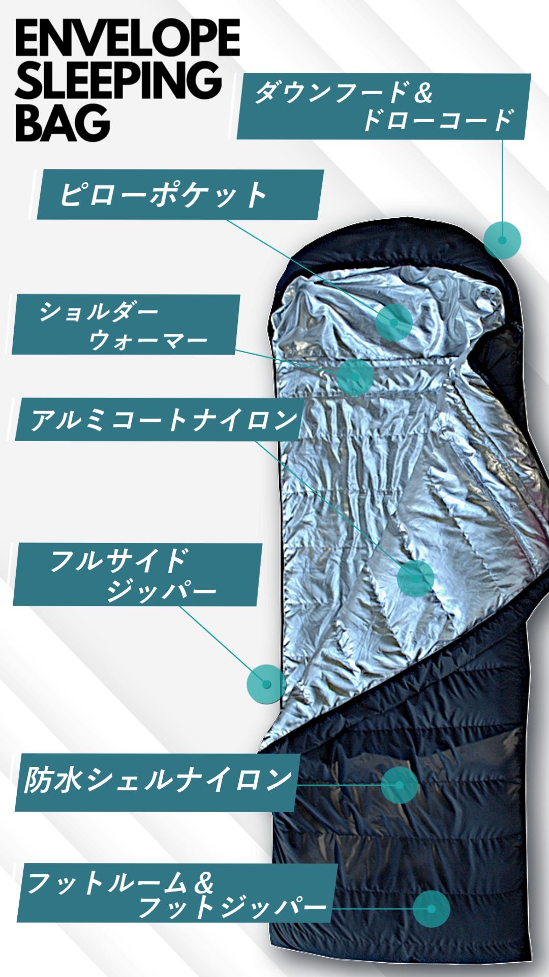 AEROGEL ENVELOPE STYLE SLEEPING BAG